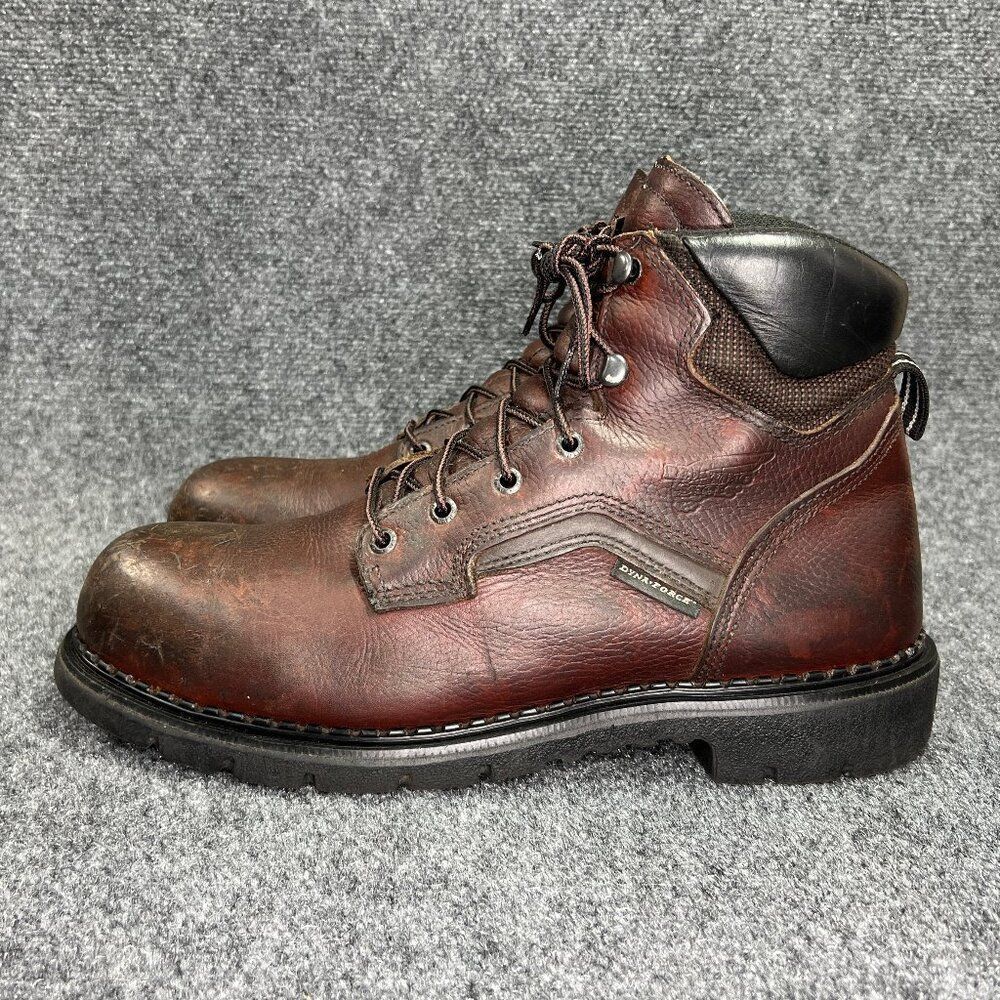 Red Wing DynaForce Boots Men's Size 11.5 Brown Leather Steel Toe Waterproof Work - Picture 6 of 15